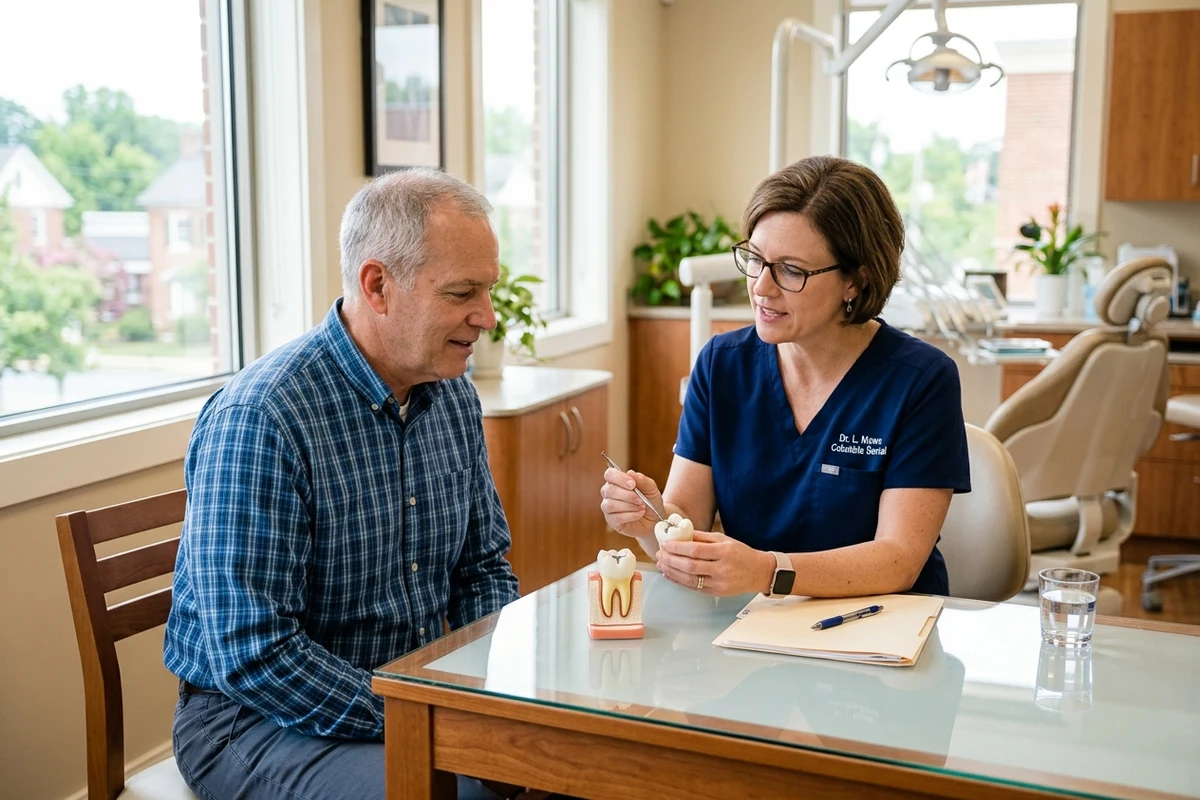 Dental consultation about minimally invasive dentist Columbia PA